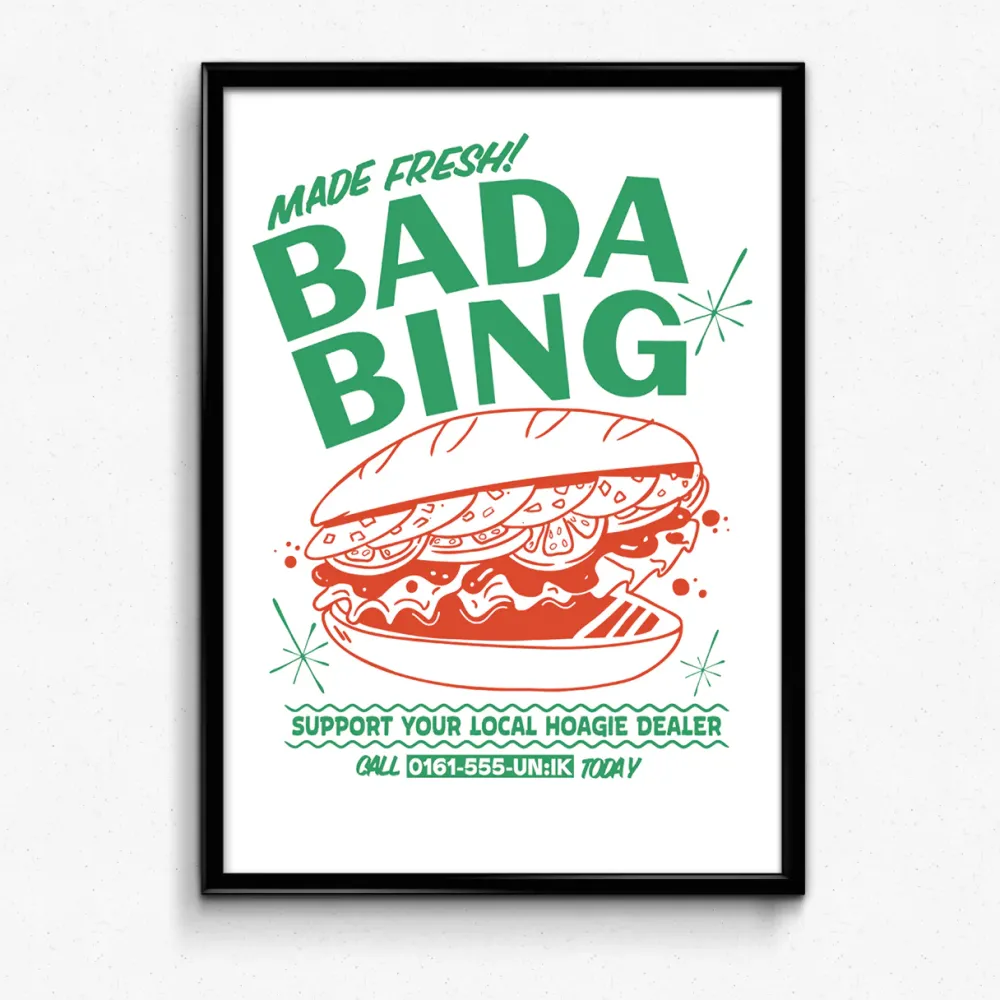 Bada Bing x UN:IK 'Fresh Hoagie' Print