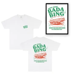 Bada Bing x UN:IK 'Fresh Hoagie' Tee & Print Bundle - White