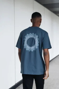BÄAS 'Sashiko' Petrol Pocket Tee