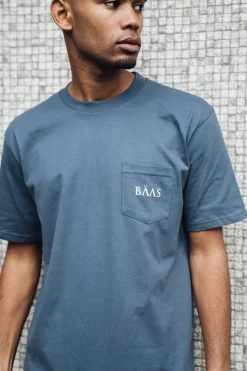 BÄAS 'Sashiko' Petrol Pocket Tee