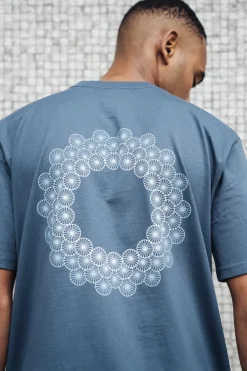 BÄAS 'Sashiko' Petrol Pocket Tee