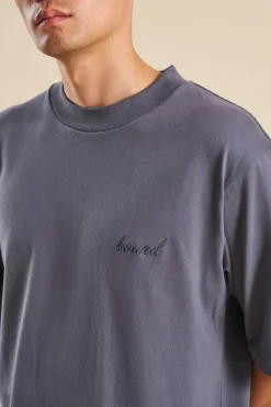 bound Aegean Blue Script Tee