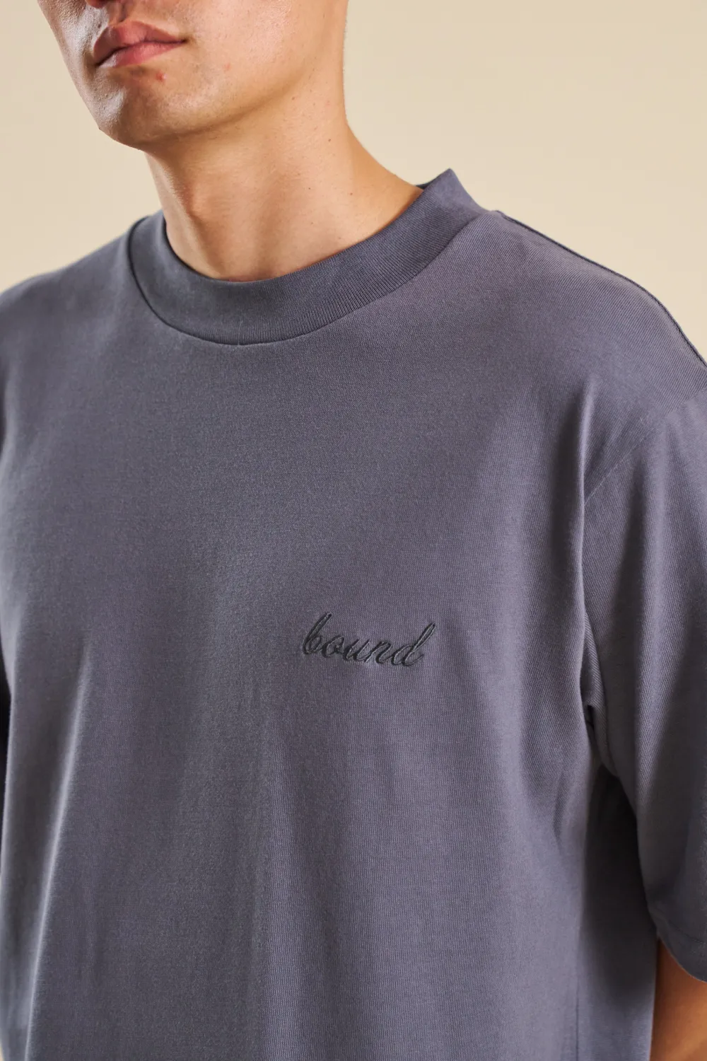 bound Aegean Blue Script Tee