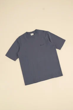 bound Aegean Blue Script Tee