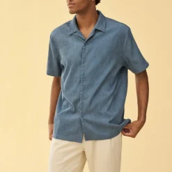 bound 'Airforce Blue' Cord Towel SS Shirt