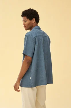 bound 'Airforce Blue' Cord Towel SS Shirt