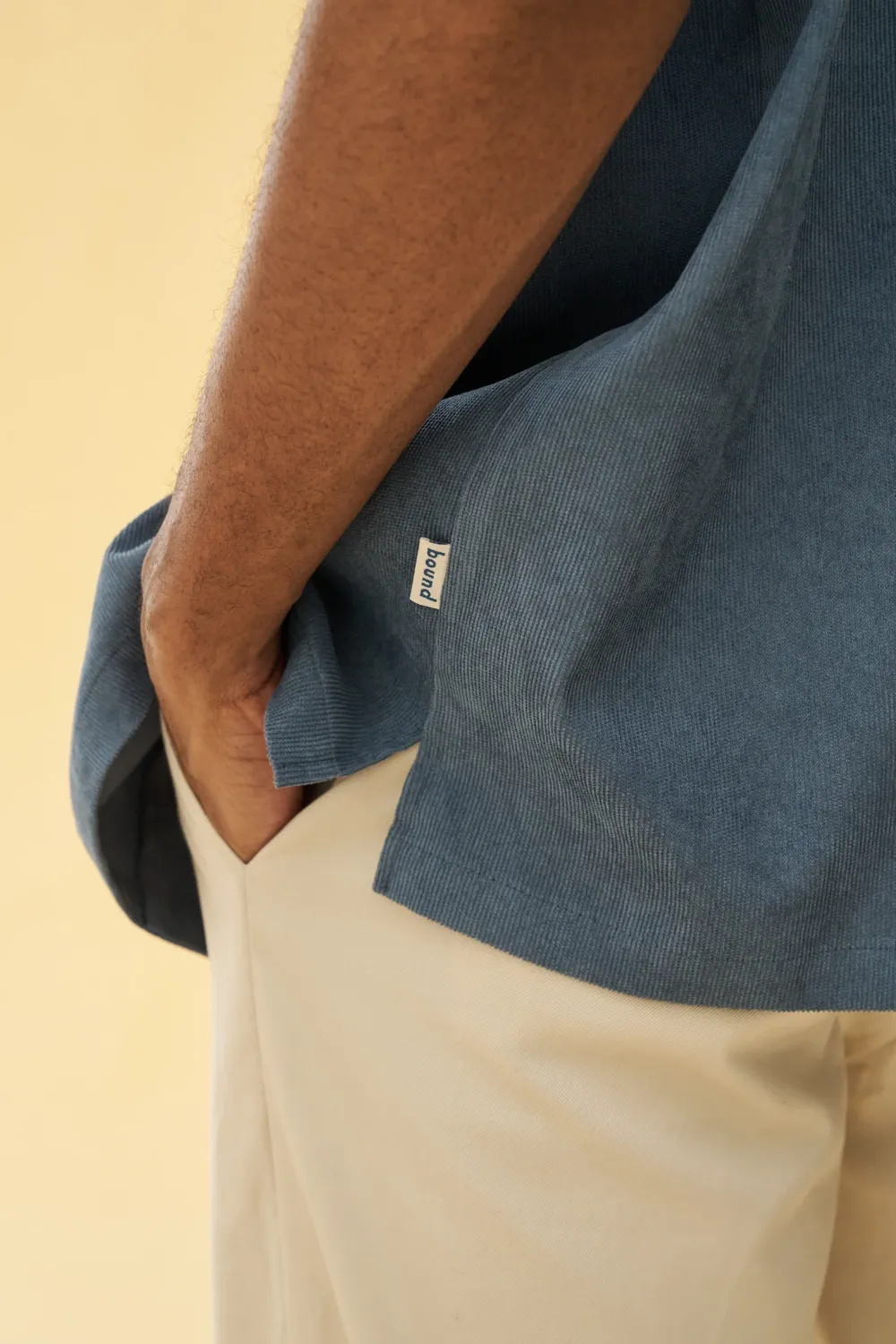 bound 'Airforce Blue' Cord Towel SS Shirt