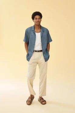 bound 'Airforce Blue' Cord Towel SS Shirt
