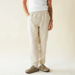 bound 'Alfama' Linen Trousers - Sand