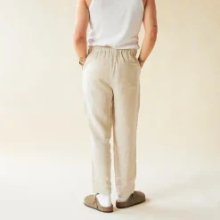 bound 'Alfama' Linen Trousers - Sand