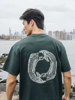 bound 'Angling Crest' Tee - Forest Green