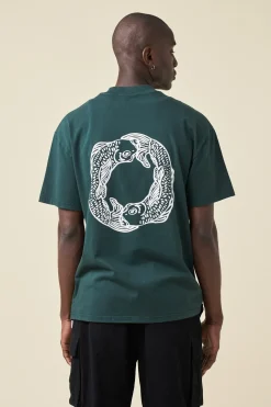 bound 'Angling Crest' Tee - Forest Green