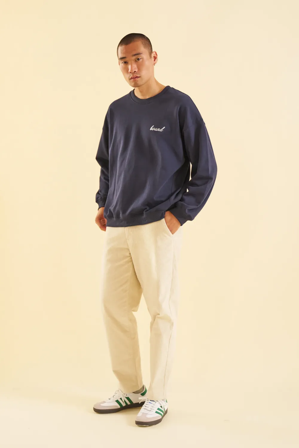 bound 'Barley Cream' Cord Trousers