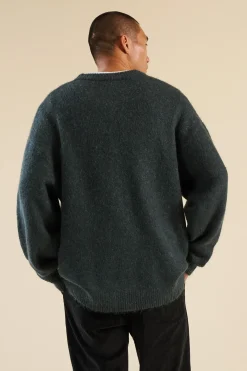 bound Baxter Mohair Blend Sweater - Bottle Green