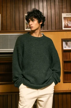 bound Baxter Mohair Blend Sweater - Bottle Green