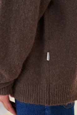 bound Baxter Mohair Blend Sweater - Walnut Brown