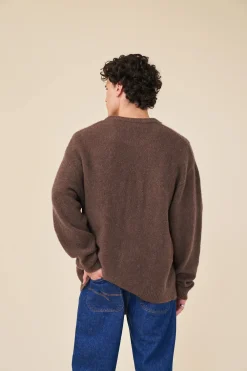 bound Baxter Mohair Blend Sweater - Walnut Brown