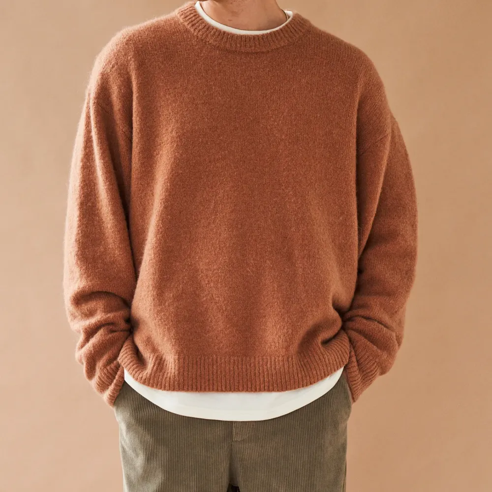 bound Baxter Mohair Blend Sweater - Rust