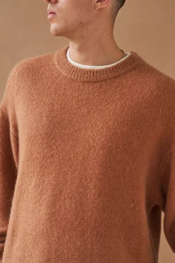 bound Baxter Mohair Blend Sweater - Rust