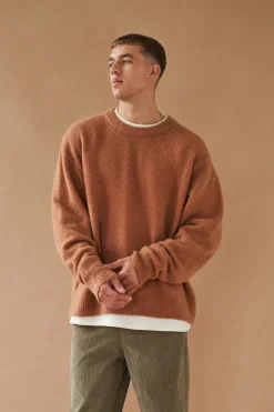 bound Baxter Mohair Blend Sweater - Rust