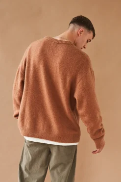 bound Baxter Mohair Blend Sweater - Rust