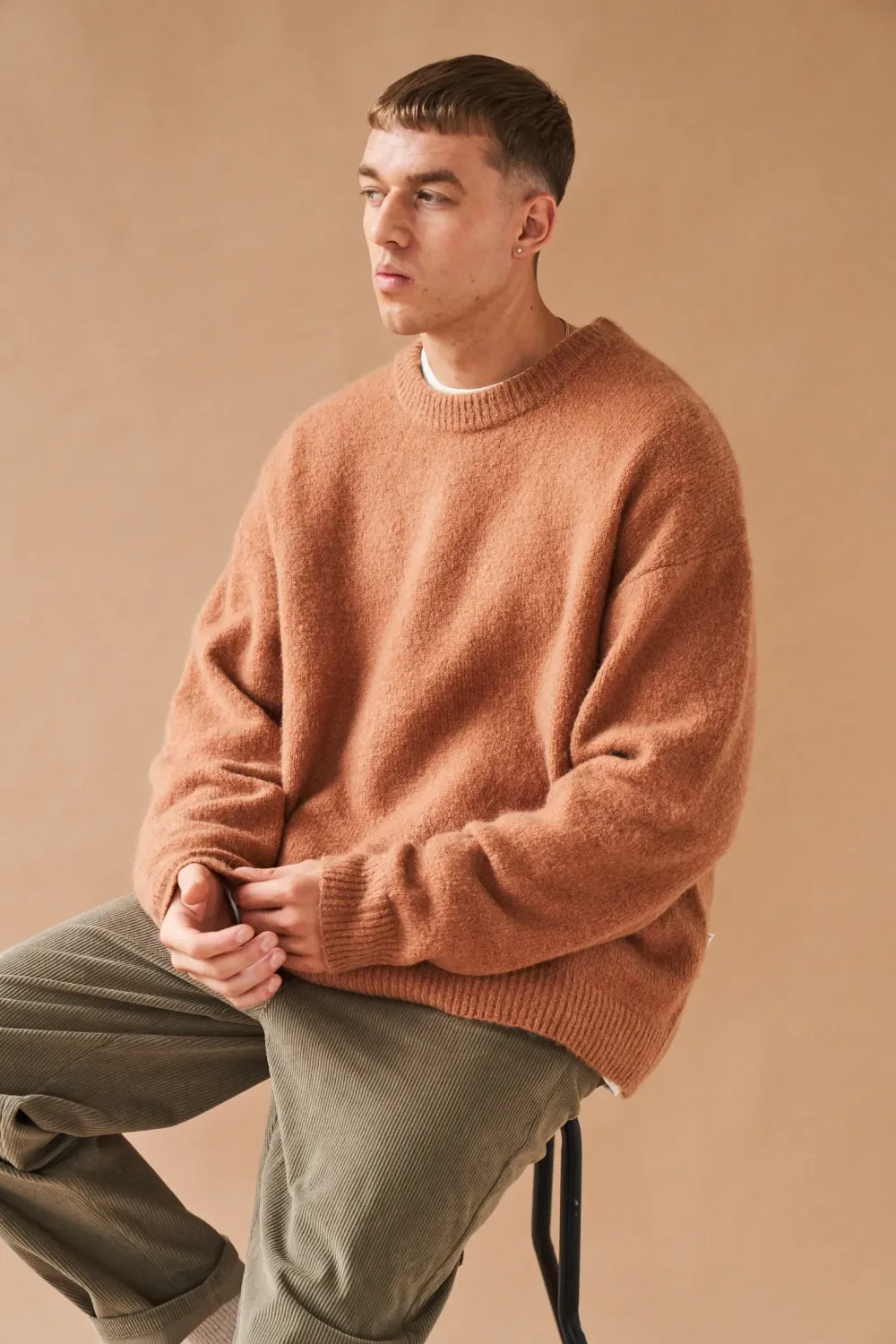 bound Baxter Mohair Blend Sweater - Rust