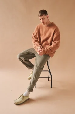 bound Baxter Mohair Blend Sweater - Rust