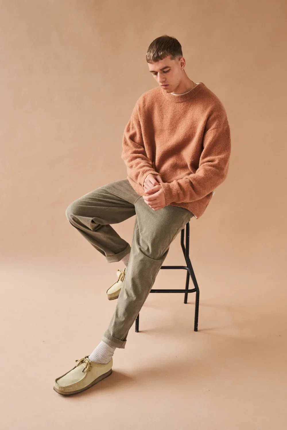 bound Baxter Mohair Blend Sweater - Rust
