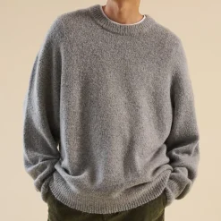 bound Baxter Mohair Blend Sweater - Grey