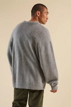 bound Baxter Mohair Blend Sweater - Grey