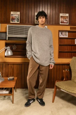 bound Baxter Mohair Blend Sweater - Grey