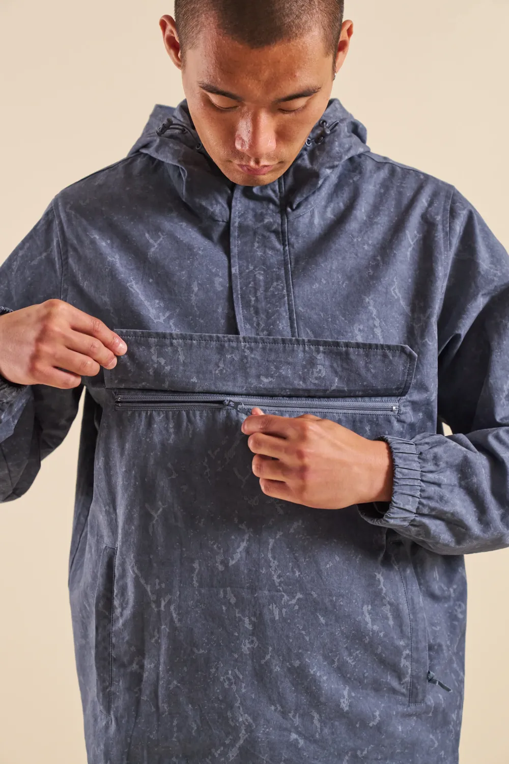 bound Camo Blue Canvas Smock Jacket