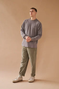 bound 'Charcoal Script' Embroidered Longsleeve Tee