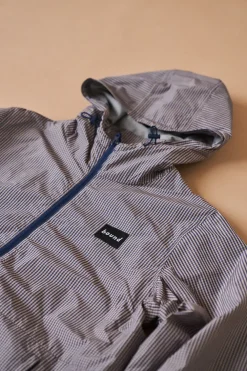 bound 'Digbeth' Check Wind Jacket - Beige & Blue