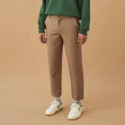 bound 'Dogtooth Woven' Cropped Trouser