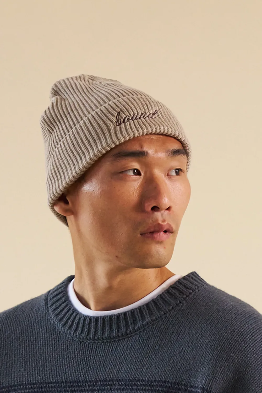 bound 'Farnley' Fisherman Ribbed Organic Beanie