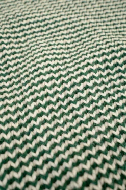 bound Green Stripe Chunky Knit Rib Oversized Sweater