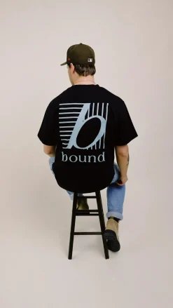 bound 'Grid' Heavy Tee - Black