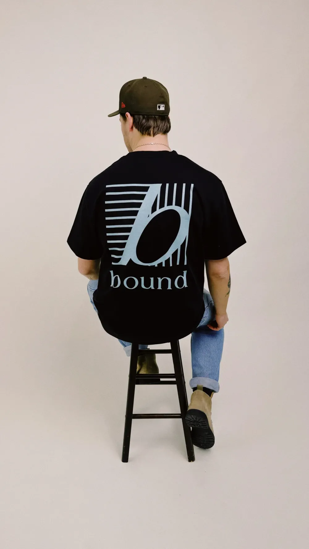 bound 'Grid' Heavy Tee - Black