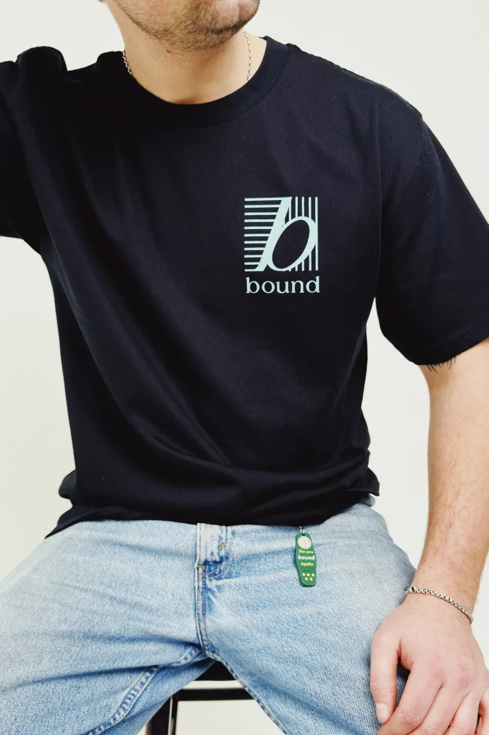 bound 'Grid' Heavy Tee - Black