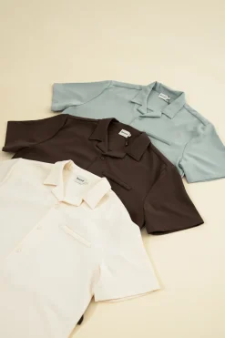 bound Heavy Cuban Textured SS Shirt - Brook Green