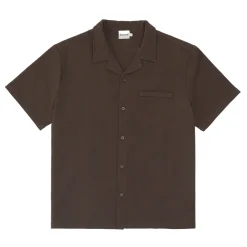 bound Heavy Cuban Textured SS Shirt - Cocoa Brown