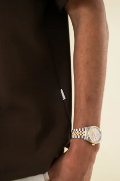bound Heavy Cuban Textured SS Shirt - Cocoa Brown