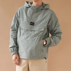 bound 'Hessle' Check Smock - Olive Green