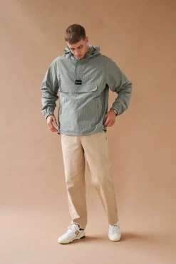bound 'Hessle' Check Smock - Olive Green