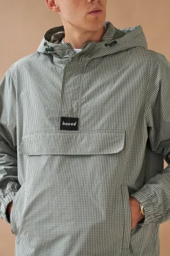 bound 'Hessle' Check Smock - Olive Green