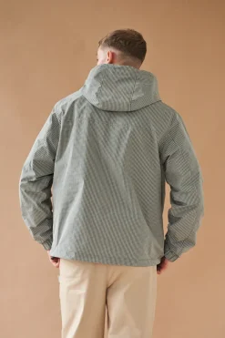bound 'Hessle' Check Smock - Olive Green