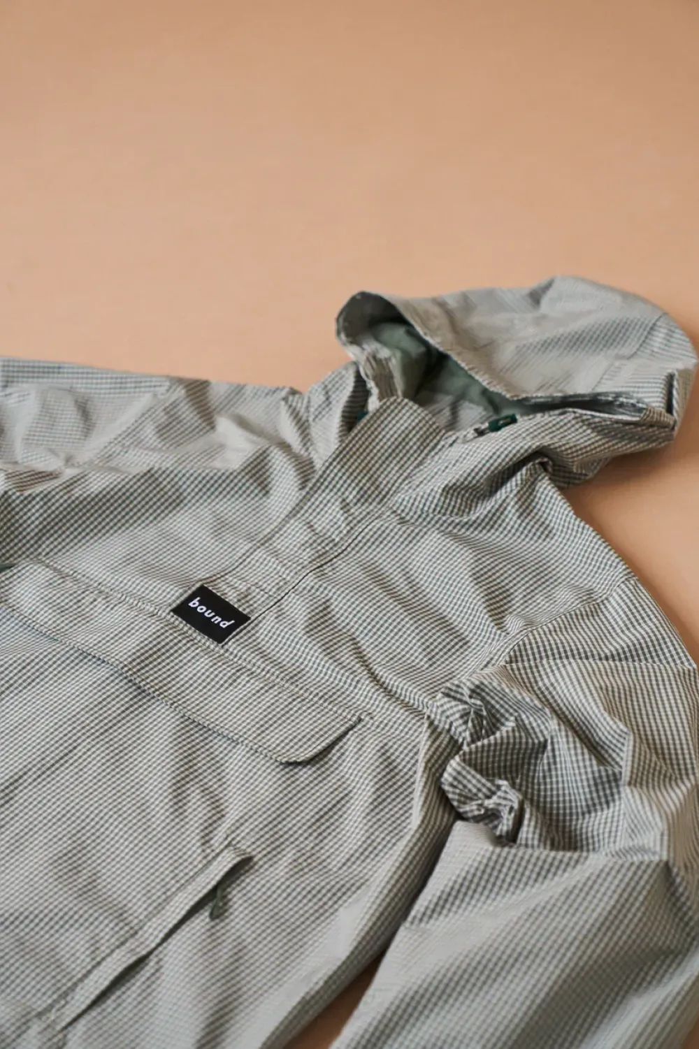 bound 'Hessle' Check Smock - Olive Green