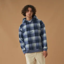 bound 'Jubilee' Check Fleece Hoodie