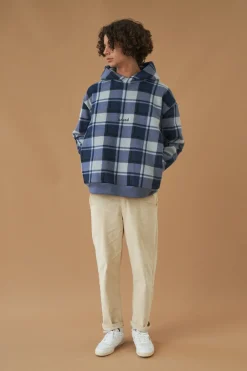 bound 'Jubilee' Check Fleece Hoodie